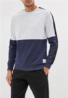Mens Reebok Les Mills Crew Sweatshirt FK1690 Cold Grey Navy - NEW UK Size XS - XS Regular