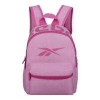 Reebok Pink Kids Girls Backpack with Zipped Front Pocket & Side Mesh Pocket