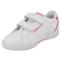 Girls Reebok Casual Hook And Loop Fastening Trainers CL Court Set
