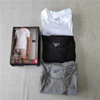 Reebok Mens 3-Pack Santo T-shirt Size S Performance Cotton Blend Crew Neck Tee