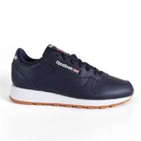 Reebok Classic Leather Kids Shoes Trainers UK Size 4.5  Navy White