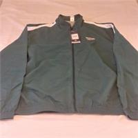 Reebok RI Cross Check Woven Track Top Men's Windbreaker Running Top, Green Large - L Regular