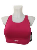 Reebok Women's ID Train High Support Sports Bra Size S Pink Speed Wick Logo New - S Regular