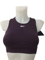 Reebok Women's Crop Top Size S Plum Wicking Logo Mesh Panel Lux Coutour New - S Regular