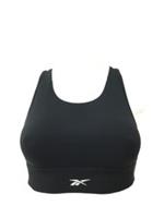 Reebok Women's ID Train High Support Sports Bra Black Speed Wick Lined Logo New - M Regular
