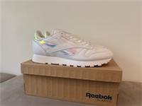 UNISEX REEBOK CLASSIC RD LEATHER Sports Trainers MULTI IRIDESCENT WHITE - UK 8.5