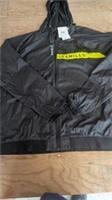 Reebok Lee Mills Windbreaker Woven Jacket - Mens Size 2XL - Black - 2XL Regular