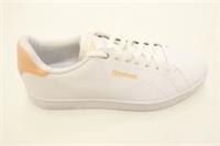 Reebok Women's Court Clean Trainers Size 8 White/Peach Low Tops Lace Up New