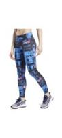 Reebok Womens Multi Blue AOP Gym Training Leggings Size 2XS - 2XS Regular