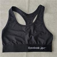 Reebok Sports Bra Size XS (UK8) Wireless Non-Padded Racerback Black Bra - XS Regular
