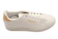 Reebok Women's Court Clean Casual Trainers White/Peach Lace Up New