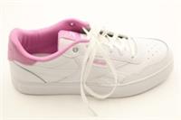 Reebok Women's Court Advance Bold Tennis Trainers White/Pink Lace Up New