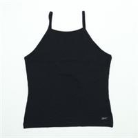 Reebok Women's Tank Top Size L Black Spaghetti Strap Scoop Neck New - L Regular