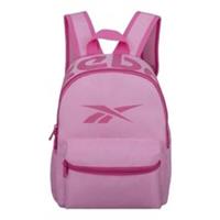 Reebok Pink Kids Girls Backpack with Zipped Front Pocket & Side Mesh Pocket
