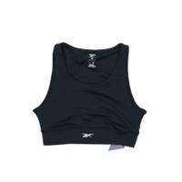 Reebok Women's Sports Bra Size M Black Racerback Cutout Pullover Logo New - M Regular