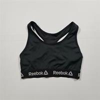 Reebok Womens Sports Bra Black XS Racer Back Activewear Top - XS Regular