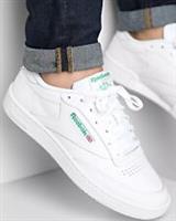 Men's Reebok Classic C 85 Trainers Leather Shoe Sneakers White/Green RRP £95