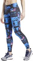 REEBOK Womens Workout Ready MYT New AOP Leggings Ladies Size UK 2XS 0-2 Blue NEW - 2XS Regular