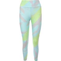 Reebok Women's Blue Running Printed Leggings RRP£43 Size:Large