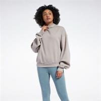 REEBOK Classics Women's Cozy Fleece Jumper Sweatshirt Grey Ladies UK 2XS 0-2 NEW - 2XS Regular