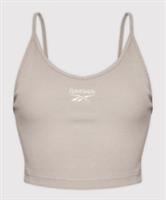 REEBOK Classics Womens Strappy Rib Crop Tank Top Brown Ladies Size UK XS 4-6 NEW - XS Petites