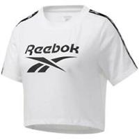 REEBOK Women's Crop Training Essentials T-Shirt White Ladies Size UK XS 4-6 NEW - XS Petites