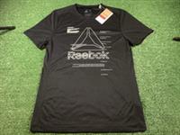 Reebok Speedwick T-Shirt - Black Graphic - Size S - New Tagged