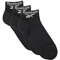 Reebok Womens 3 Pack Logo Ankle Socks In Black RRP £12 SIZE-M