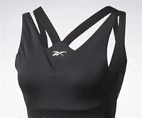 REEBOK Women's SH Fashion Sports Bra Ladies Black Size UK Small 8-10 NEW - S Regular