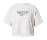 REEBOK Classics Women's Big Logo T-Shirt White Ladies Size UK Large 16-18 NEW - L Regular