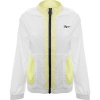 Reebok Training Woven Windbreaker Jacket In White And Lime RRP £50 SIZE-XS