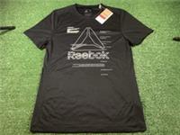 Reebok Speedwick T-Shirt - Black Graphic - Size S - New Tagged