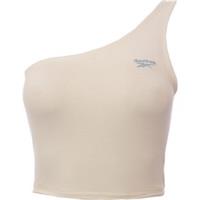 Reebok Women's White Assymetric One Shoulder Crop Top RRP£20 Size:Small