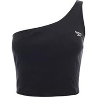 Reebok Womens Asymmetric One Shoulder Crop Top in Black RRP£20 Size:Large