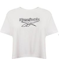 Reebok Women's White Large Logo T-Shirt RRP£18 Size:Large