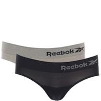 Reebok Womens Grey and Black 2 Pack Seamless Brief RRP£8 Size:X-Small