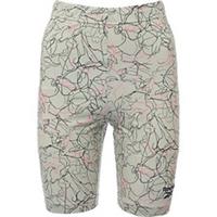 Reebok Women's Green All Over Line Print Legging Shorts RRP£28 Size:X-Small