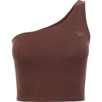 Reebok Women's Brown Assymetric One Shoulder Crop Top RRP£20 Size:Small