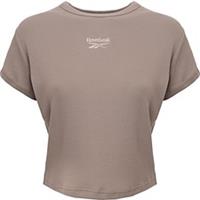 Womens Reebok Ribbed Crop T-Shirt in Grey RRP £5 Size-XL