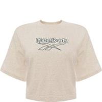 Reebok Women's White Large Logo Crop T-Shirt RRP £18 SIZE-XL
