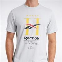 REEBOK Classics Men's Hotel Short Sleeve T-Shirt White Size UK Medium NEW - M Big & Tall