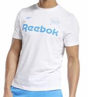 REEBOK Mens GS Seasonal Graphic Basic T-Shirt White Size UK Large NEW - L Regular