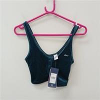 Reebok Velour Top Size XS Womens Dark Green BNWT FPL -WRDC