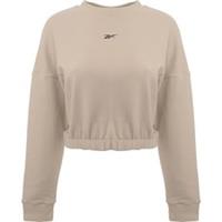Reebok Womens Training Dreamblend Cropped Sweat In Cream RRP£50 Size:Medium