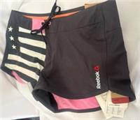 Ladies Reebok Training Shorts Waist 28 Moisture Wicking Sports Gym Activewear - 28 Waist Regular