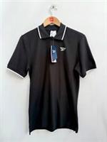 Reebok Training Essentials Polo Shirt Top FP9173 Black Mens Slim Fit Small
