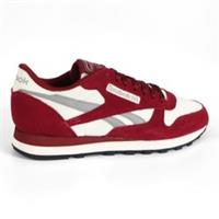 Reebok Classic Leather Mens Shoes Trainers UK Size 9.5 Maroon White