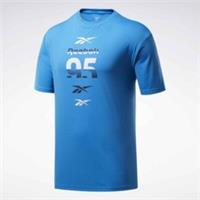 REEBOK Men's Meet You There Short Sleeve T-Shirt Blue Size UK XL NEW - XL Big & Tall