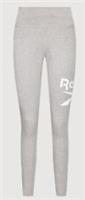 REEBOK Identitiy Logo Womens Grey Leggings Ladies 7/8 Length Size UK 8-10 NEW