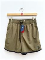 Reebok Lloyd Swim Shorts Fast Dry Drying Mesh Liner Army Green Soft Feel Mens S - S Regular
